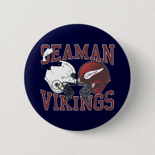 Badge Rond 5 Cm Casques antichoc de Vikings de marin