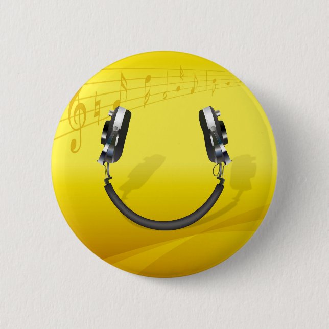Badge Rond 5 Cm Casques souriants (Devant)
