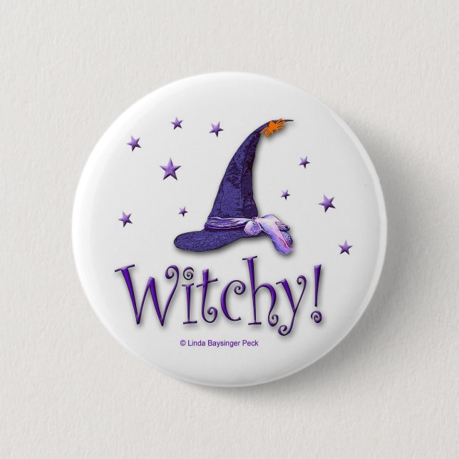 Badge Rond 5 Cm Casquette de Witchy (Devant)