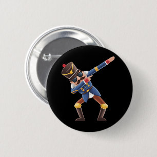 Badge Rond 5 Cm Casse-Noisette Dabbing Noël Fêtes