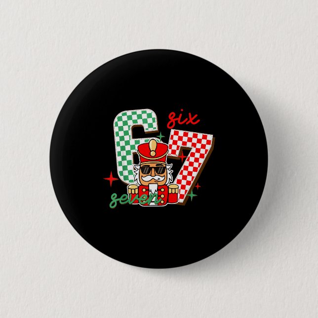 Badge Rond 5 Cm Casse-Noisette de Noël Cool 67 Six Sept Génération (Devant)