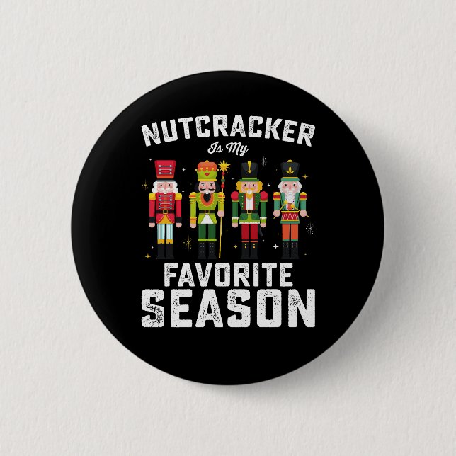 Badge Rond 5 Cm Casse-Noisette est ma saison préférée de Noël (Devant)