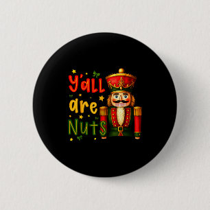 Badge Rond 5 Cm Casse-noisette Joyeux Noël Drôle de Pyjama de Noël