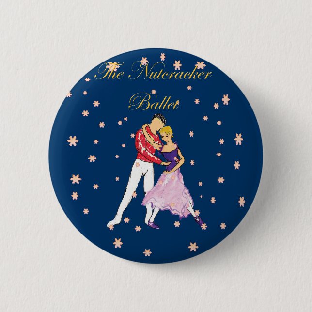 Badge Rond 5 Cm casse-noix-Clara et son prince (Devant)
