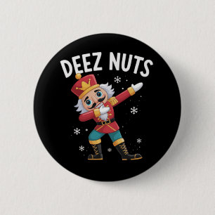 Badge Rond 5 Cm Casse-noix Deez Nuts Noël drôle 