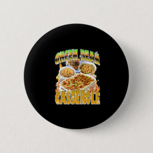 Badge Rond 5 Cm Casserole de haricot vert de Thanksgiving Bootleg