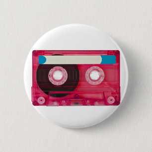 Badge Rond 5 Cm cassette compacte audio