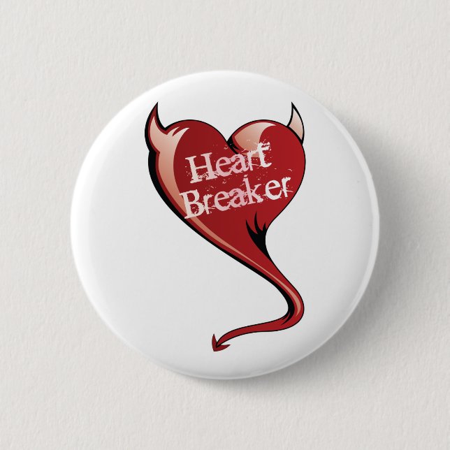 Badge Rond 5 Cm casseur de cœurs (Devant)