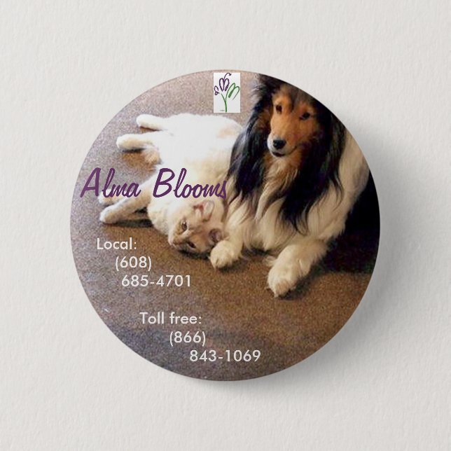 Badge Rond 5 Cm Cat (Devant)
