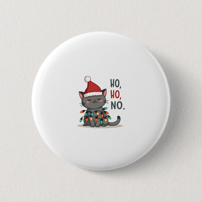 Badge Rond 5 Cm Cat Christmas Shirt Kids Funny Santa Cat Christmas (Devant)