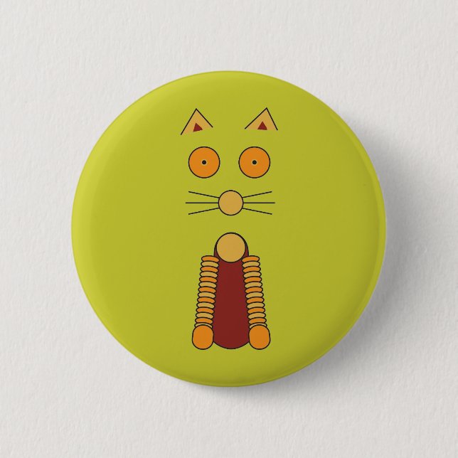 Badge Rond 5 Cm CAT orange (Devant)