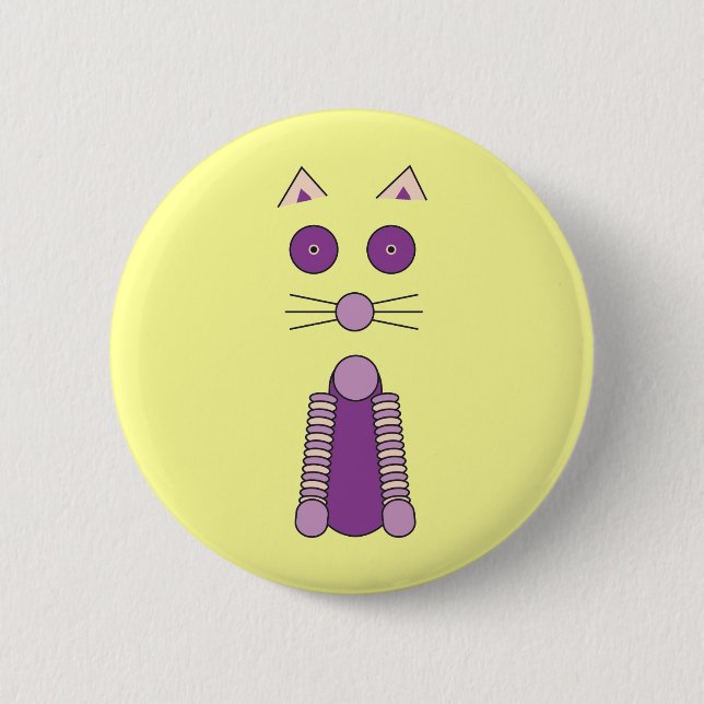 Badge Rond 5 Cm CAT pourpre (Devant)