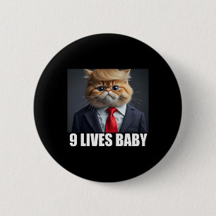 Badge Rond 5 Cm Cat Trump 9 Vit Ba1