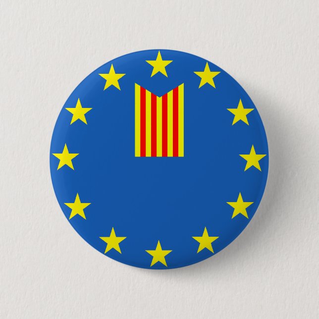Badge Rond 5 Cm Catalogne (Devant)