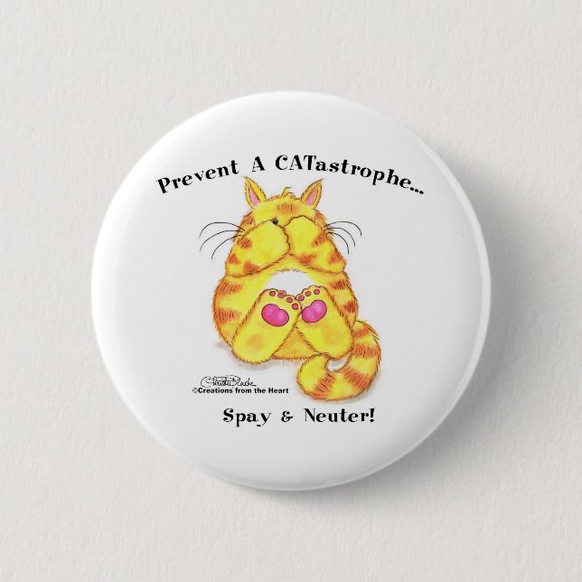 Badge Rond 5 Cm CATastrophe (Devant)