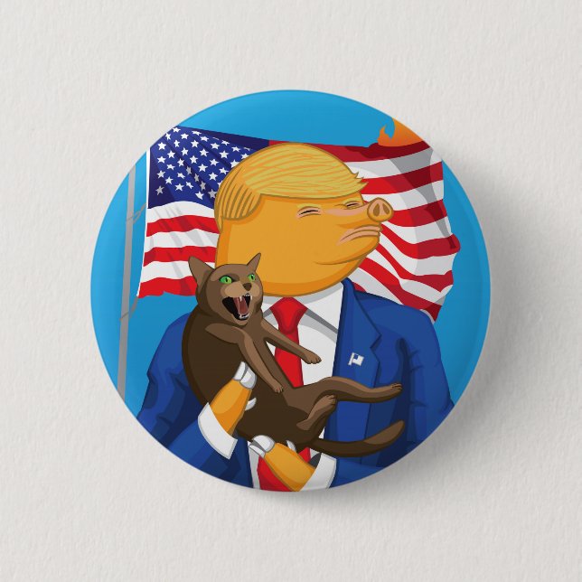 Badge Rond 5 Cm Catastrophe américaine (Devant)