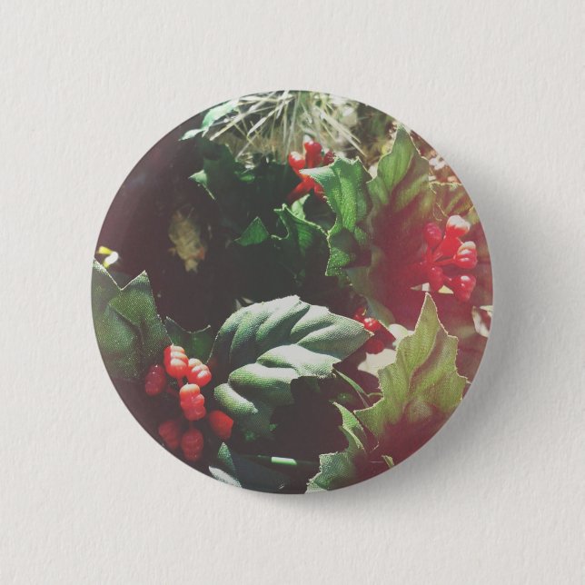 Badge Rond 5 Cm Catctus de Noël (Devant)