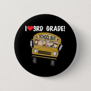 Badge Rond 5 Cm Catégorie d'amour d'autobus scolaire 3ème