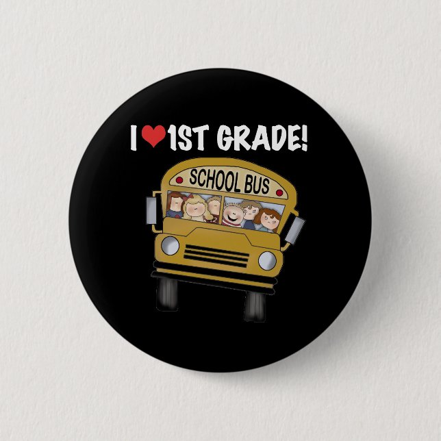 Badge Rond 5 Cm Catégorie d'amour de l'autobus scolaire I ?ère (Devant)
