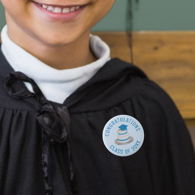 Badge Rond 5 Cm Catégorie de diplôme Favoriser Félicitations Bouto (Congratulate the graduate with this cute button! Just add the Class of Year)