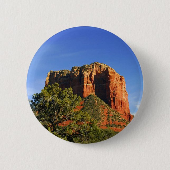 Badge Rond 5 Cm Cathedral Rock, Arizona (Devant)