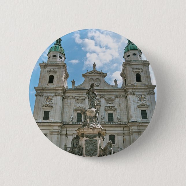 Badge Rond 5 Cm Cathédrale de Salzbourg (Devant)