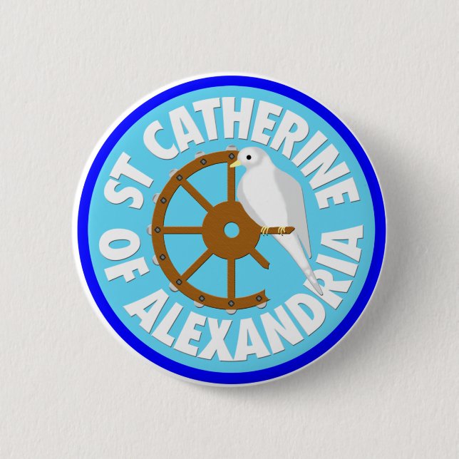 Badge Rond 5 Cm Catherine de l'Alexandrie (Devant)