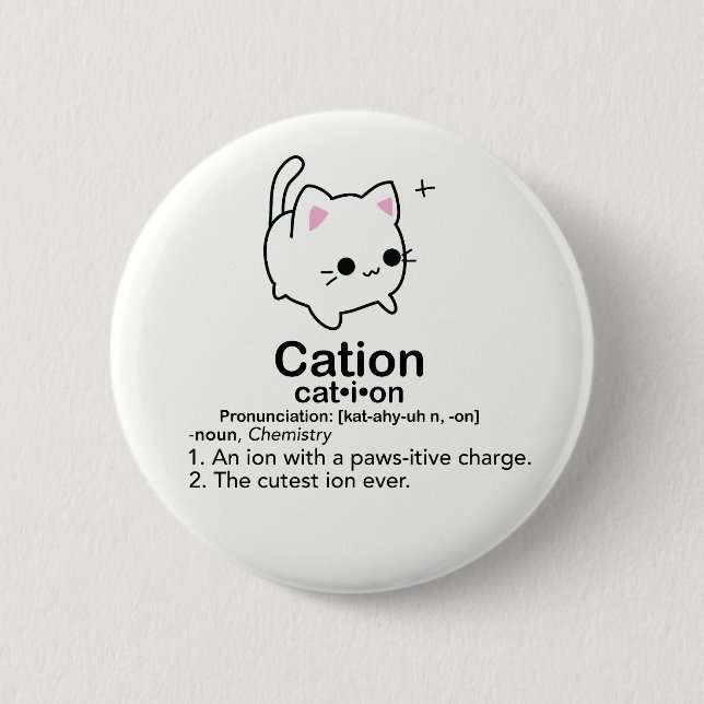 Badge Rond 5 Cm Cation (Devant)
