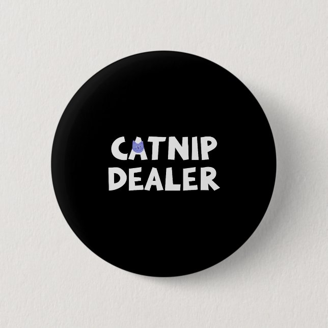 Badge Rond 5 Cm Catnip Er Funny Cat  (Devant)