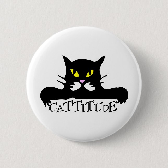 Badge Rond 5 Cm cattitude (Devant)