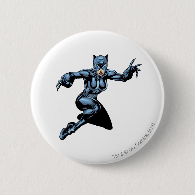 Badge Rond 5 Cm Catwoman avec des lois (Devant)