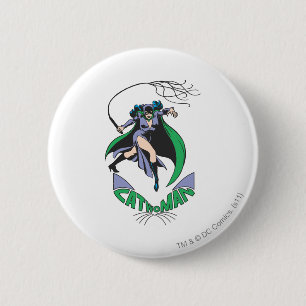 Badge Rond 5 Cm Catwoman & Logo Green