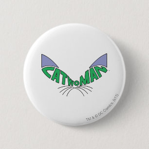 Badge Rond 5 Cm Catwoman Logo Green