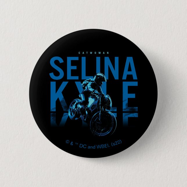 Badge Rond 5 Cm Catwoman Selina Kyle Motorcycle (Devant)