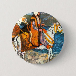 Badge Rond 5 Cm Cavalier arabe