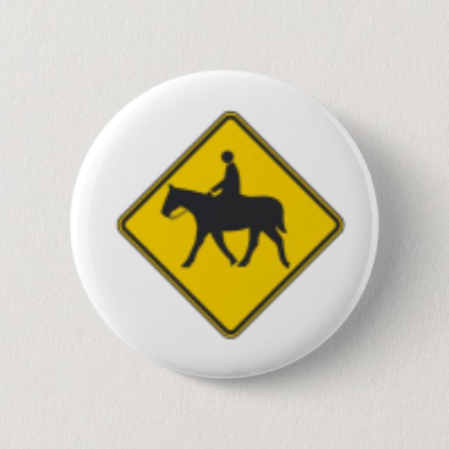 Badge Rond 5 Cm Cavalier de cheval (Devant)