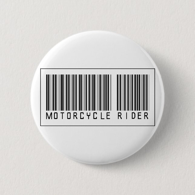 Badge Rond 5 Cm Cavalier de moto de code barres (Devant)
