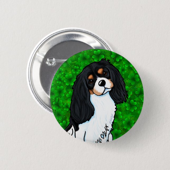 Badge Rond 5 Cm Cavalier King Charles Spaniel (Devant & derrière)