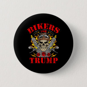 Badge Rond 5 Cm Cavaliers du club de moto Bikers For Trump