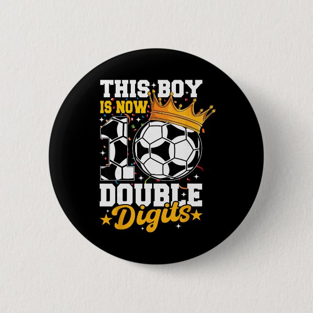 Badge Rond 5 Cm Ce garçon a maintenant 10 ans à double chiffres So (Devant)