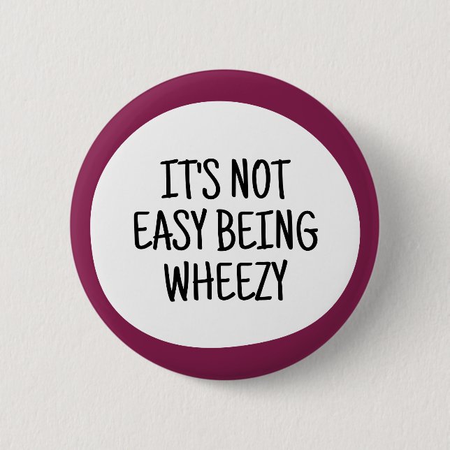 Badge Rond 5 Cm Ce n'est pas facile d'être essoufflé (Devant)