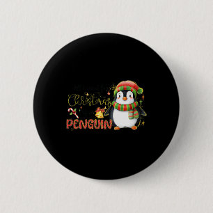 Badge Rond 5 Cm Ce que je veux pour Noël est un pingouin joyeux No