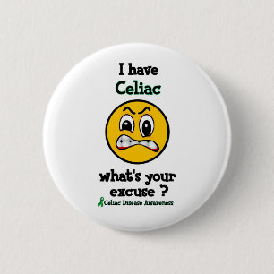 Badge Rond 5 Cm Ce qui est votre excuse… coeliaque