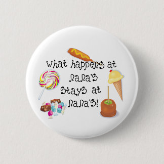 Badge Rond 5 Cm Ce qui se produit chez Nana&apos ; s RESTE chez