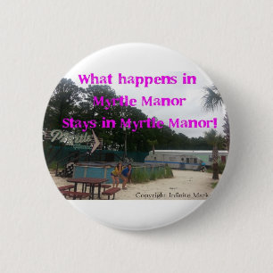 Badge Rond 5 Cm Ce qui se produit dans des séjours de manoir du