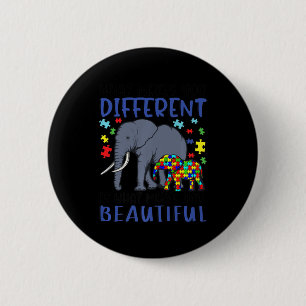 Badge Rond 5 Cm Ce qui vous rend différents éléphant maman Autisme