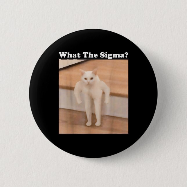 Badge Rond 5 Cm Ce Sigma Mème Chat Mème Internet Mèmes Drôle Mème (Devant)