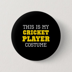 Badge Rond 5 Cm Ceci est mon costume de joueur de cricket Hallowee
