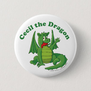 Badge Rond 5 Cm Cecil le bouton de dragon