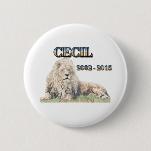 Badge Rond 5 Cm Cecil le lion